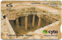 Cyprus - Cyta (Chip) - Unesco World Heritage Sites, Tombs Of The Kings - Paphos, 04.2012, 5€, 75.000ex, Used - Cyprus