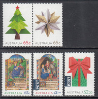 2019 Australia Christmas Noel Navidad Complete Set Of 5 MNH @ Below Face Value - Mint Stamps