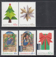 2019 Australia Christmas Noel Navidad Complete Set Of 5 MNH @ Below Face Value - Ungebraucht