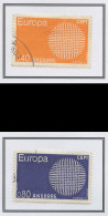 Andorre Français - Andorra 1970 Y&T N°202 à 203 - Michel N°222 à 223 (o) - EUROPA - Used Stamps