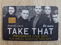 Stadion Card 20 Euro - Take That Progress Live - 2011 - Ajax Amsterdam ArenA Card - The Netherlands - Pet Shop Boys - Autres & Non Classés