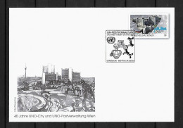 2019 Joint United Nations Vienna And Austria, UN FDC POSTAL STATIONARY: 40 Years UN In Vienna - Joint Issues