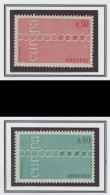 Europa CEPT 1971 Andorre Français - Andorra Y&T N°212 à 213 - Michel N°232 à 233 *** - 1971