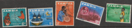 Zambia  1964  Various Values To 5/-d  Fine Used - Zambia (1965-...)