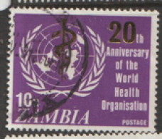 Zambia  1968  SG  143  Anniversary  W H O  Fine Used - Zambia (1965-...)