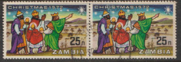 Zambia  1972  SG  184  Christmas  Fine Used  Pair - Zambia (1965-...)