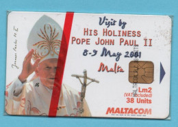 MALTA Chip Phonecard  POPE - MINT - Malte