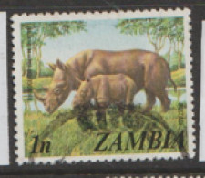 Zambia  1975  SG  226  Rhino And Calf   Fine Used - Zambia (1965-...)