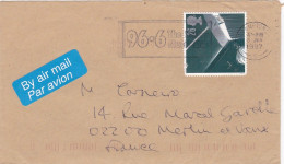 G-B -1997--- Lettre Hampton Pour Mercin En Vaux-02 (France)-beau Timbre N° 1916 ,cachet  Date   3- JAN -1997 -- - Brieven En Documenten
