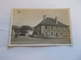 CRASSIER  VAUD ( SUISSE ) LA GENDARMERIE ET L HOTEL DE VILLE  ANIMEES ATTELAGE TIMBRE EXPOSITION ZURICH 1939 - Crassier