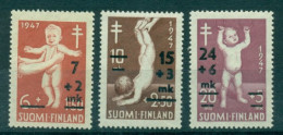 FINLAND 1948 Mi 353-55** Fight Against Tuberculosis [L3201] - Maladies