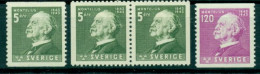 SWEDEN 1943 Mi 302-03 Incl Dl/Dr Pair** 100th Anniversary Of The Birth Of Oscar Montelius, Archeologist [L3253] - Archéologie