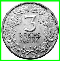 ALEMANIA WEIMAR REPUBLIC MONEDA DE 3.00 –REICHS MARK AÑO 1925 A – KM 46 PLATA EBC XF - 30 Mm  - CONMEMORATIVA - RENANIA - 3 Mark & 3 Reichsmark