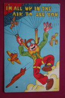 Old Postcard - Sport  -   Humour - Parachutting -USA 1943,  - Parachute - Parachutespringen