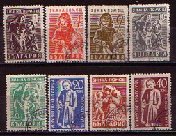 BULGARIA - 1946 - Aide Hivernale Pour Les Enfants - 8v Used - Usados