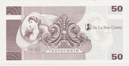 DE LA RUE GARNY 50 TEST NOTE UNC - Sonstige & Ohne Zuordnung