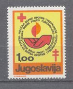 Yugoslavia Charity Stamp TBC 1978 Cross Of Lorraine,  Red Cross Week Tuberculosis, MNH - Beneficiencia (Sellos De)