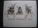 EAST  GERMANY  1988   LEIPZIG  AUTUMN  FAIR  AND  THE 175th  ANNIVERSARY  OF THE  BATTLE  OF  LEIPZIG   MINIATURE  SHEET - 1981-1990
