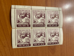 SUISSE -BLOC DE 6 Vignettes FUS BAT 26 -1939 - Etichette
