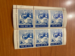 SUISSE -BLOC DE 6 Vignettes FUS BAT 26 -1939 - Labels