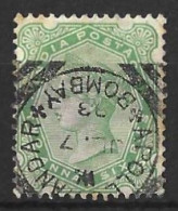 INDIA....QUEEN VICTORIA...(1837-01.)..." 1892..".....SG103....GOOD SQUARE CIRCLE POSTMARK...TONED...USED.... - 1882-1901 Empire