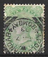 INDIA....QUEEN VICTORIA...(1837-01.)..." 1892..".....SG103....GOOD SQUARE CIRCLE POSTMARK...TONED...USED.... - 1882-1901 Imperio