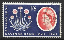 GB.....QUEEN ELIZABETH II...(1952-22..)...." 1961..".POST OFFICE ,SAVINGS BANK.....1/6.....SG625A....CDS..VFU. - Usati