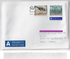Switzerland 2007 Priority Cover Sent From Geneve To Florianópolis Brazil 2 Stamp Electronic Sorting Mark Bird Chair - Lettres & Documents