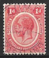 NYASALAND...KING GEORGE V..(1910-36..)....1d......SG86.....CROWN......VFU... - Nyasaland (1907-1953)