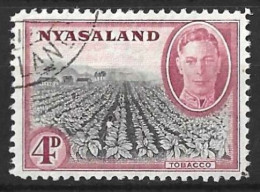 NYASALAND...KING GEORGE VI..(1936-52..)..." 1945.."...4d.....SG149...... CDS......VFU... - Nyasaland (1907-1953)