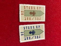 SUISSE -LOT DE 2 VIGNETTES STABS KP -FOS BAT 26 - Vignettes