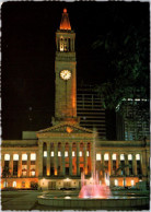 8-11-2023 (1 V 40) Australia (posted With Stamp 1978) - QLD- Brisbane City Hall & Fountain At Night - Brisbane