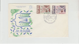 1965 N.1 BUSTE EUROPA CEPT PREMIER JOUR D'EMISSION FIRST DAY COVER ERSTTAGSBRIEF 1°GIORNO EMISSIONE  MONACO - 1965