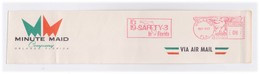 EMA Meter Frank Front Cover Cut Red Meter Mark It Is 19 Safety Y 3 In Florida Pictograph Slogan US POSTAGE - Accidents & Sécurité Routière