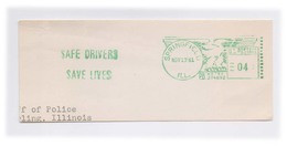 EMA Meter Frank Front Cover Cut Red Meter Mark Save Driving Safe Lives Slogan US POSTAGE - Accidents & Sécurité Routière