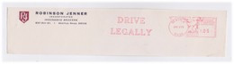 EMA Meter Frank Front Cover Cut Red Meter Mark Drive Legally Slogan US POSTAGE - Accidents & Road Safety