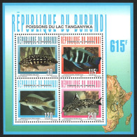 Burundi 1996 - Mi-Nr. Block 139 ** - MNH - Fische / Fish - Unused Stamps