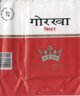 Nepal Gorkha Cigarettes Empty Case/Cover Used W/Tax Stamp - Etuis à Cigarettes Vides