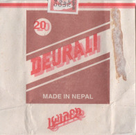 Nepal Deurali Cigarettes Empty Case/Cover Used W/Tax Stamp - Empty Cigarettes Boxes