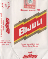 Nepal Bijuli Cigarettes Empty Case/Cover Used W/Tax Stamp - Etuis à Cigarettes Vides