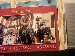 QSL CARD Sri Lanka ,PROCESSIONE  ELEFANTI , Elephants, Postcrossing 2003  JP3889 - Sri Lanka (Ceylon)