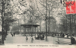 FRANCE - Paris - Square Des Batignolles - Le Kiosque - Animé - Carte Postale Ancienne - Plätze