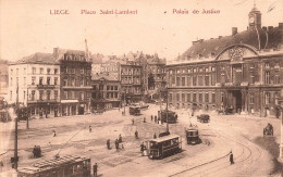 BELGIQUE - Liège - Place Saint Lambert - Palais De Justice - Tramways - Carte Postale Ancienne - Liege