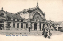 BELGIQUE - Liège - La Gare Des Guillemins - Animé - Voyageurs - Carte Postale Ancienne - Liege