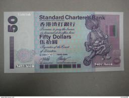 2001 Hong Kong Standard Charter Bank  $50 UNC  Number Random - Hongkong