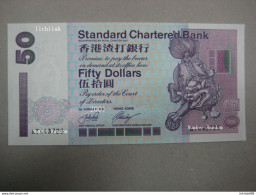 2001 Hong Kong Standard Charter Bank  $50 UNC  Number Random - Hong Kong