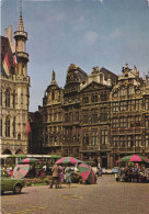 BRUSSELS, MARKET PLACE, ARCHITECTURE, CARS, BUS, UMBRELLA, FLAGS, BELGIUM - Mercadillos