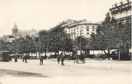 BELGIQUE - Liège - Place Du Théâtre - Animé - Carte Postale Ancienne - Liege