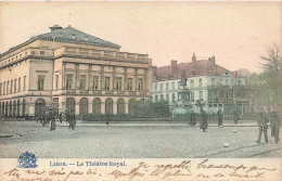 BELGIQUE - Liège - Le Théâtre Royal - Colorisé - Animé - Carte Postale Ancienne - Luik