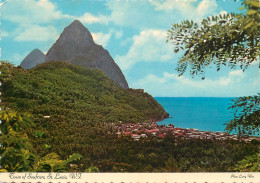 Postcard Antilles La Grande Soufriere With Pitons St. Lucia - Other & Unclassified